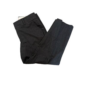 NWOT ANN TAYLOR LOFT Grey Plaid Cropped Straight Leg Stretch Dress Pant 10